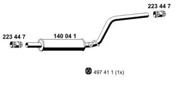 Ernst 140041 Muffler assy front Ernst 140041 Muffler assy front