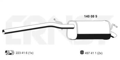 Ernst 140089 Schalldaempfer Ernst 140089 Schalldaempfer