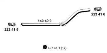 Ernst 140409 Випускна труба відпрацьованих газів Ernst 140409 Випускна труба відпрацьованих газів
