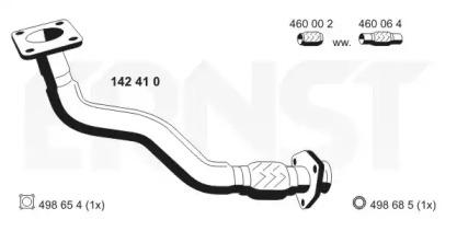 Ernst 142410 Випускна труба відпрацьованих газів Ernst 142410 Випускна труба відпрацьованих газів