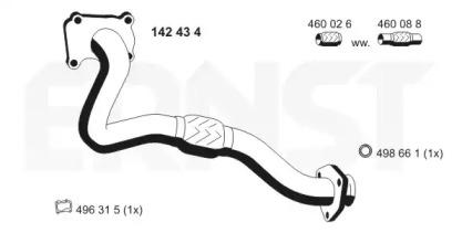 Ernst 142434 Exhaust pipe Ernst 142434 Exhaust pipe