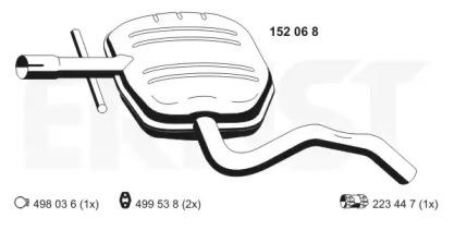 Ernst 152068 Muffler assy front Ernst 152068 Muffler assy front