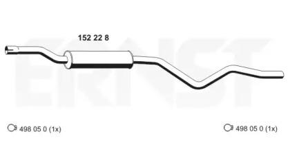 Ernst 152228 Середній глушник вихлопних газів