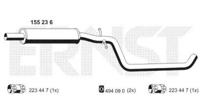 Ernst 155236 Середній глушник вихлопних газів