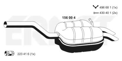 Ernst 156004 Глушник вихлопних газів кінцевий Ernst 156004 Глушник вихлопних газів кінцевий