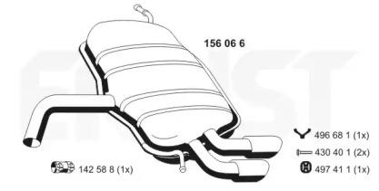 Ernst 156066 Глушник вихлопних газів кінцевий