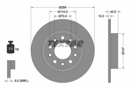 Textar 92230203 Brake disc Textar 92230203 Brake disc