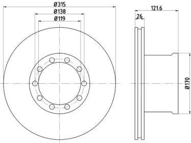 Textar 93084100 Диск гальмівний