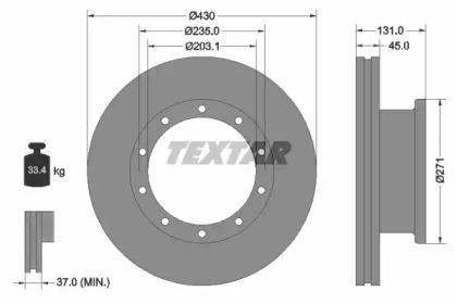 Textar 93086800 Brake disc Textar 93086800 Brake disc