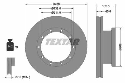 Textar 93087900 Brake disc Textar 93087900 Brake disc