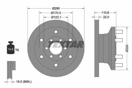 Textar 93175400 Brake disc Textar 93175400 Brake disc
