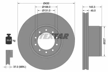 Textar 93186700 Brake disc Textar 93186700 Brake disc
