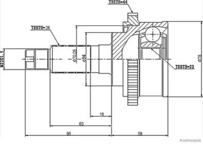 Jakoparts J2823109 Шрус