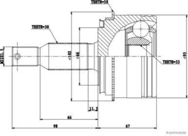 Jakoparts J2825136 Шрус Jakoparts J2825136 Шрус
