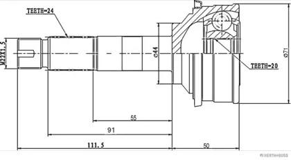 Jakoparts J2826005 Шрус Jakoparts J2826005 Шрус