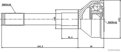 Jakoparts J2826008 Шрус