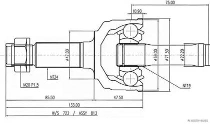 Jakoparts J2826019 Шрус