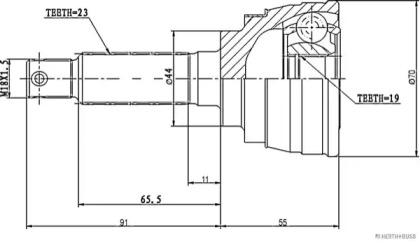 Jakoparts J2828001 Шрус Jakoparts J2828001 Шрус