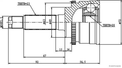 Jakoparts J2828119 Шрус