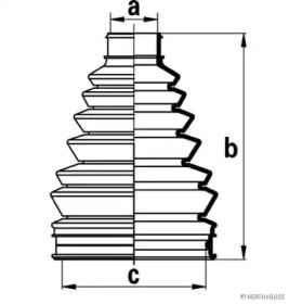 Jakoparts J2865010 Dust boot kit axle joint