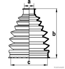 Jakoparts J2865017 Пильник привідного валу Jakoparts J2865017 Пильник привідного валу