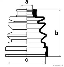 Jakoparts J2885001 Dust boot kit axle joint