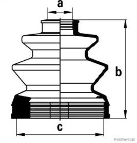 Jakoparts J2885010 Dust boot kit axle joint