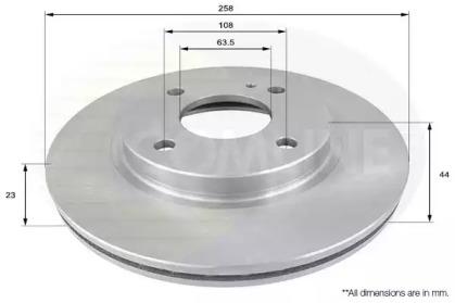 Comline ADC1243V Brake disc