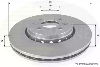 Comline ADC2720V Brake disc