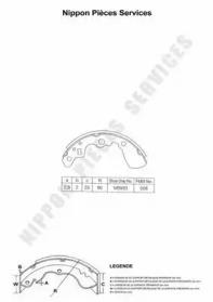 NPS S350I21 Колодки гальмівні