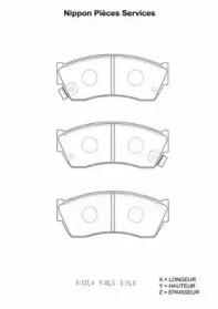 NPS S360I05 Колодки тормозные NPS S360I05 Колодки тормозные