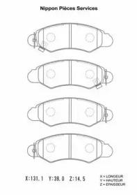 NPS S360I21 Колодки гальмівні NPS S360I21 Колодки гальмівні