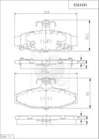 NPS S361G01 Brake pads NPS S361G01 Brake pads