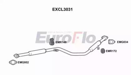 Euroflo EXCL3031 Muffler assy front Euroflo EXCL3031 Muffler assy front