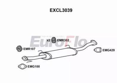 Euroflo EXCL3039 Muffler assy front Euroflo EXCL3039 Muffler assy front