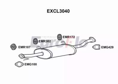 Euroflo EXCL3040 Muffler assy front Euroflo EXCL3040 Muffler assy front