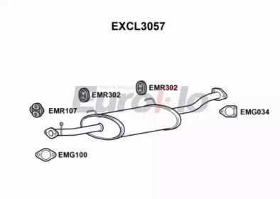 Euroflo EXCL3057 Muffler assy front Euroflo EXCL3057 Muffler assy front