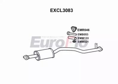 Euroflo EXCL3083 Средний глушитель выхлопных газов Euroflo EXCL3083 Средний глушитель выхлопных газов
