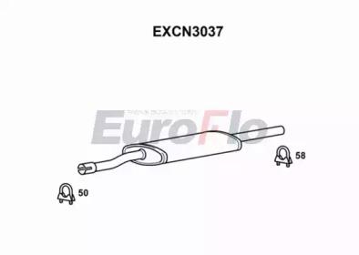 Euroflo EXCN3037 Середній глушник вихлопних газів Euroflo EXCN3037 Середній глушник вихлопних газів