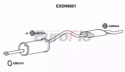 Euroflo EXDN9001 Середній кінцевий глушник ог