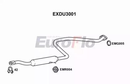 Euroflo EXDU3001 Muffler assy front Euroflo EXDU3001 Muffler assy front