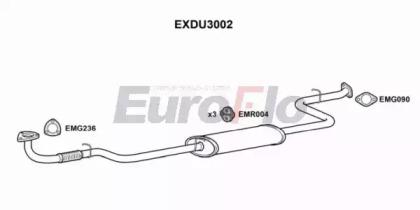 Euroflo EXDU3002 Muffler assy front