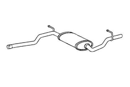 Klarius AU445G Muffler assy front Klarius AU445G Muffler assy front