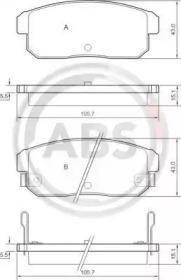 A.B.S. 37473 Brake pads A.B.S. 37473 Brake pads