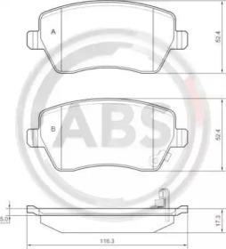 A.B.S. 37478 Brake pads A.B.S. 37478 Brake pads