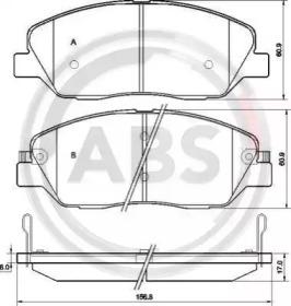 A.B.S. 37522 Brake pads A.B.S. 37522 Brake pads