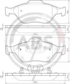 A.B.S. 37546 Brake pads A.B.S. 37546 Brake pads