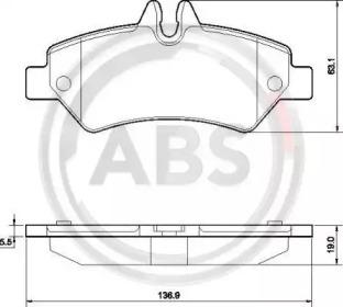 A.B.S. 37555 Brake pads A.B.S. 37555 Brake pads