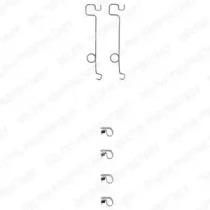 Delphi LX0045 Комплект монтажный дисковых тормозных колодок