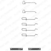 Delphi LX0080 Монтажний комплект гальмівних колодок Delphi LX0080 Монтажний комплект гальмівних колодок